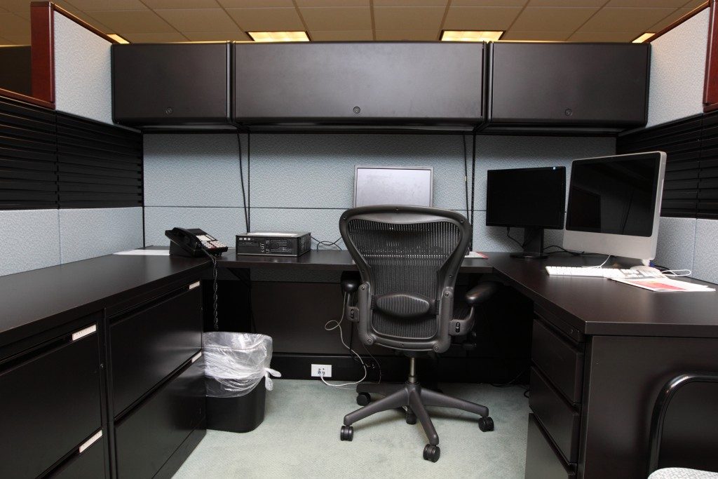 Cubicle in office