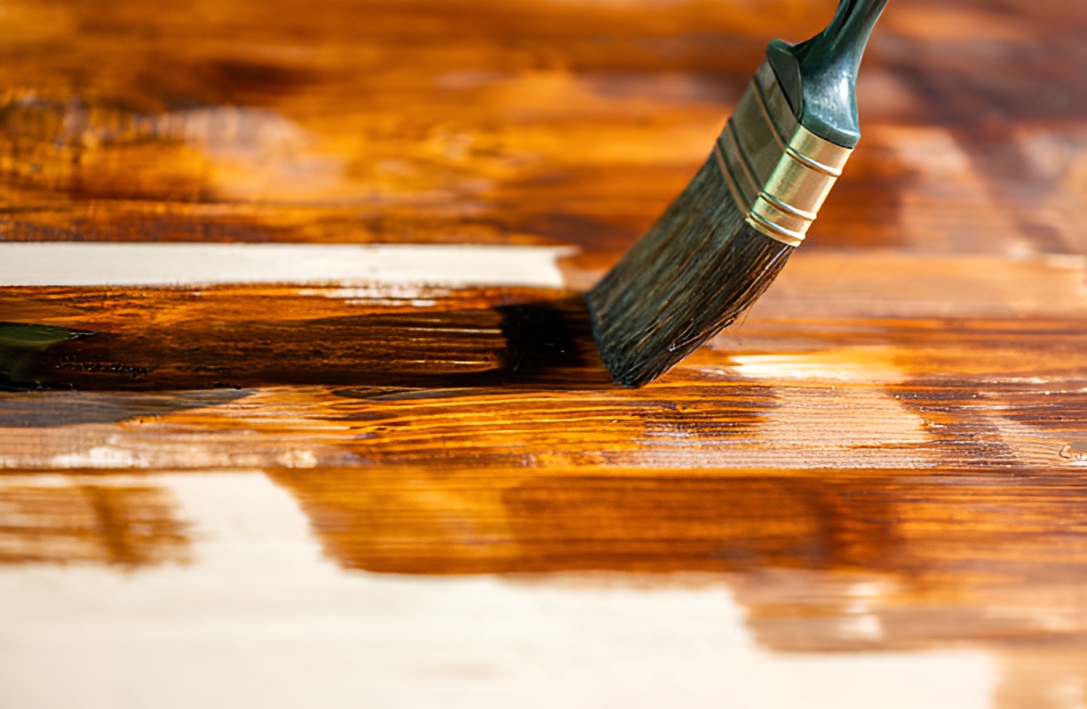 brush on wood